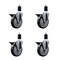 Service Caster 5'' Thermoplastic Rubber Swivel 1-1/2'' Expanding Stem Caster Set with Brake, 4PK SCC-EX20S514-TPRB-PLB-112-4 - alternate 1